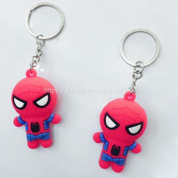 Plastic key ring figure miniature/3cm tall plastic pvc figure key chain