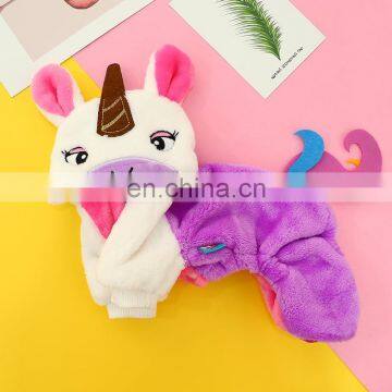 Pet Apparel Dog Clothes Rainbow Unicorn Four Feet Winter Cosplay Clothes photo-5