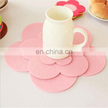 laser cut felt place mat flower shape