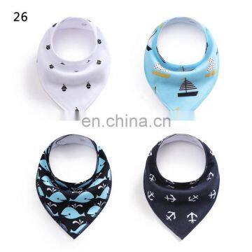 Amazon Hot Sale Multiple Styles Printed Pet Bandana Snap Triangle Dog Scarf Set