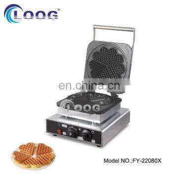 220V High Quality OEM Stainless Steel  Heart Shaped Machine Best Commercial Waffle Maker