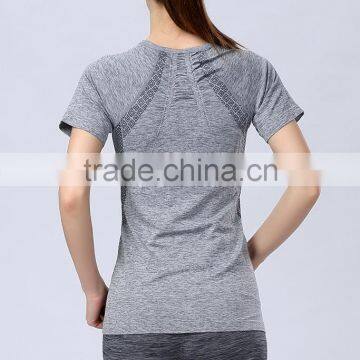 Women Pure Colored Yoga T-shirt photo-4