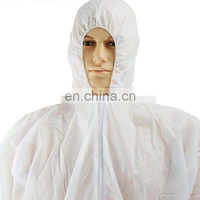 Laboratory Chemical White Large Polypropylene Disposable Coveralls With Attached Hood photo-2