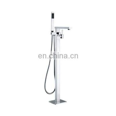 Proway Square Lastest Design Floor Mounted Bathtub Faucet