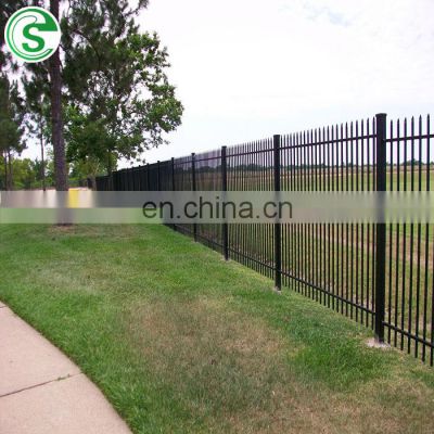 House outside grassland iron fence security anti climb galvanized tubular fencing