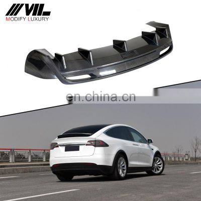 Carbon Fiber Rear Diffuser for Tesla Model X 75D 90D P90D 100D P100D 2016-2018