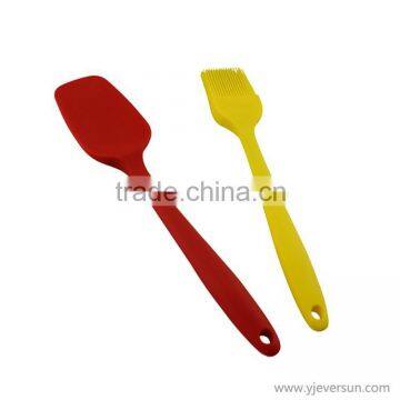 Private labeling colorful 3-piece silicone spatula set