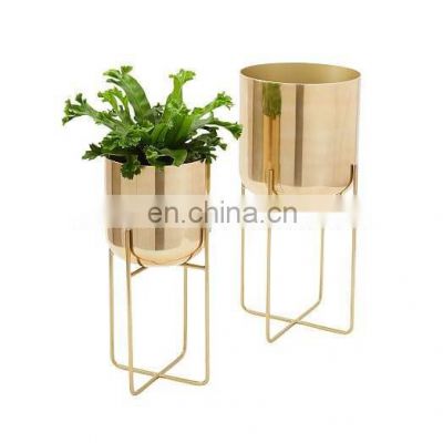 gold plated shiny planter