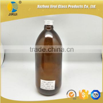 1L 1000ml amber pharmaceutical glass bottles