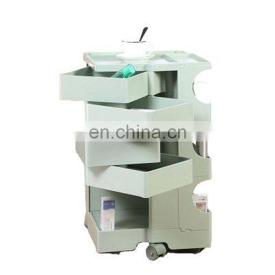 Super Popular 4 Tier Adjustable Rolling Storage Cart With Drawers