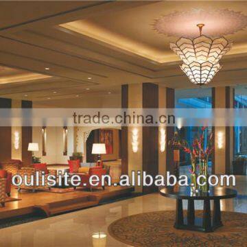 Club unique ceiling decorative grand silk fabric lighting