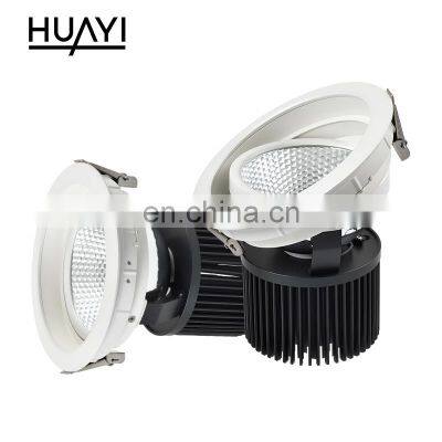 HUAYI Wholesale Price Trimless Ceiling Adjustable 80w Living Room Indoor Recessed LED Down Light