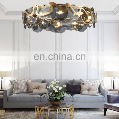Round Indoor Luxury Pendant Light LED Hanging Lights Home Nordic Modern Chandelier Pendant Light