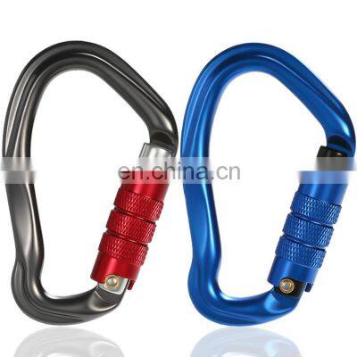 JRSGS Heavy Duty Customize Logo Climbing Carabiner Wide Opening Snap Hook Rappelling Dog Leash S7109