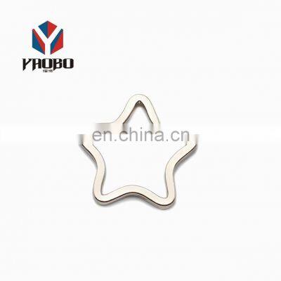 Popular High Quality Colored Metal Heart Shaped Flat Flat Split Ring Keychain photo-5