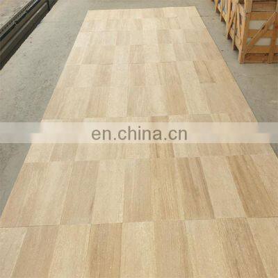 New Arrival Model Light Travertine Vein Cut Tile Filled Honed and Tumbled cut to size Made in Turkey CEM-FHVC-02-12