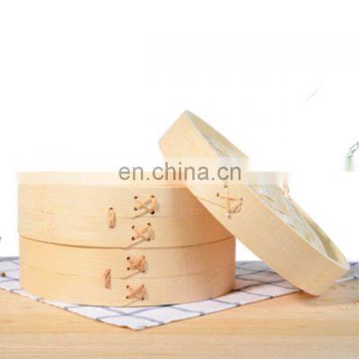 High Quality 10 Inch Bamboo Steamer With Steel Rings for Cooking Steamer Basket