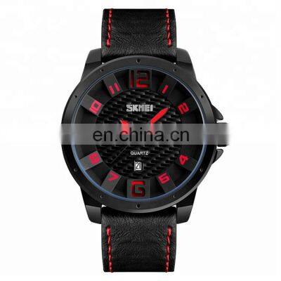 Original Factory Mens Watches Skmei 9150 Quartz Leather Strap Men Watch