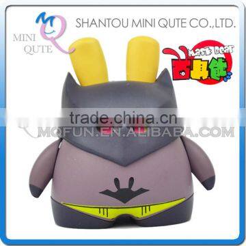 Mini Qute Mask Bear 6.5cm Marvel Batman super hero Kawaii plastic reloading action figures Cartoon toy car Decoration doll model