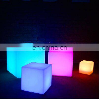 2022 New Year Decoration Led Light Rubik cube Table Colors Led+Illumination Bar Led Cube Chair for Events