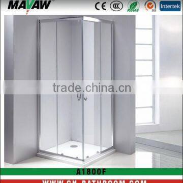 durable design tempered safety glass square hinge sliding shower enclosure/cabin/room MV-A1008F