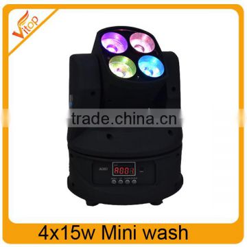 Mini 4pcsx12watt RGBW 4in1 stage lighting led moving head wash lights