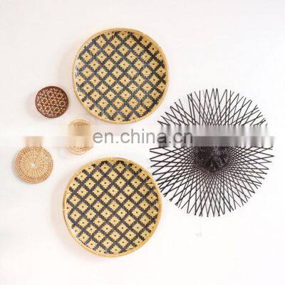 Decorative Set Wall Hanging Decor Best Seller Wall Basket Decor Woven Bamboo Wholesale Made in Vietnam Art TYT Support Like Pics