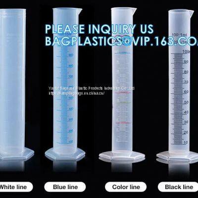 25ml 100ml 250ml 500ml Plastic Liquid Measurement Graduated Measuring Cylinder, Wholesale Laboratory Transparent PP Plastic Graduated Measuring Cylinder photo-3