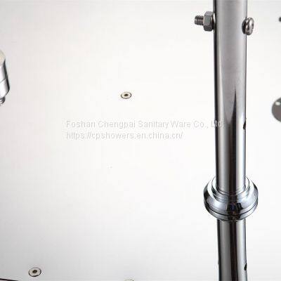 LED Shower Head Stainless Steel Ceiling Square Showerhead With Shower Arm 60x60cm Shower System photo-5