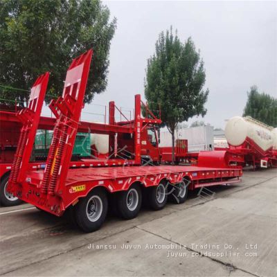 Low flatbed semi-trailer Heavy duty flatbed Export semi-trailer Wire spool semi-trailer