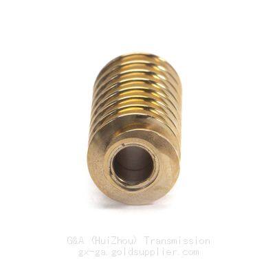 Brass Worm Gear, Precision Worm Shaft, DIN 5 Worm Shaft photo-2