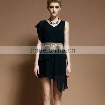 2013 new arrival cute young ladies chiffon causal dress