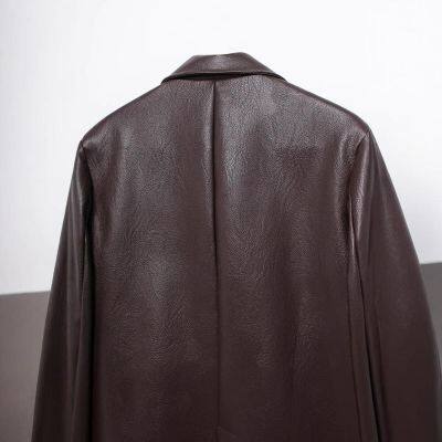 New Style Women's Clothing - European Style Fashion, Simple and Elegant, With a Touch of Old Money Style Leather Jacket and Blazer. photo-3