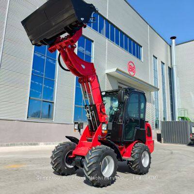 HZM 810T 1-тонный мини гидростатический телескопический шарнирный погрузчик, дизельный колесный погрузчик для продажи