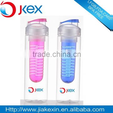 Plastic fruit infuser water bottle portable