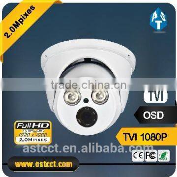 2.0MP Full HD 1/3 Sony CMOS 1080P OSD Control TVI IR 30m TVI Dome CCTV Camera IP66