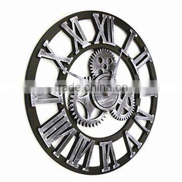 Handmade Oversized 3d Retro Rustic Decorative Luxury Art Big Gear Wooden Vintage Large Wall Clock on the Wall for Gift Most Popular photo-3