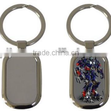 Sublimation metal rectangle shape keychain