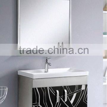 Wholeasle bath wooden and stainless steel shower room mirror hotel cabinet                        
                                                Quality Choice