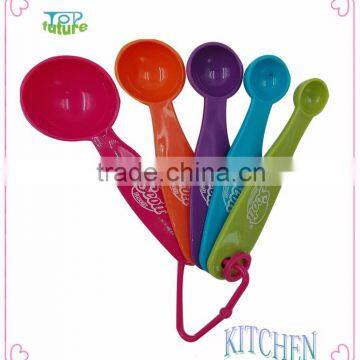 Colorful 5pcs Plastic Measuring spoon Set