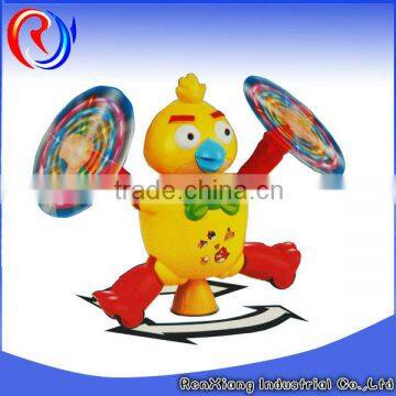 Amusing dancing bird toy with light