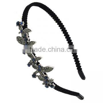 Classical Mexican Butterfly Orchid Flower Crystal Rhinestone Headband Hair Band ,Hair Clasp photo-6