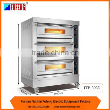 3 layers 3 trays new fast cooking electric commercial pizza oven FEP-303D