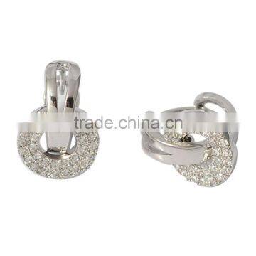 Earring, Fashion Gold Jewelry Square Crystal Zircon Setting Brass Earring, Earring Jewelry Wholesale P9382 photo-6
