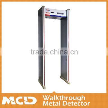 6 zones metal detectors walk through gate with 8 status led display