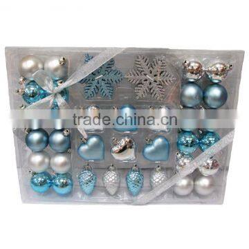 Christmas ornaments package pack of 41pcs palstic decorations in gift box