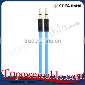 Factory Supply Creative With Carton Eyes Flat Tangle Free Aux Audio Shielded Cable Cords For Car For Samsung S7 photo-5