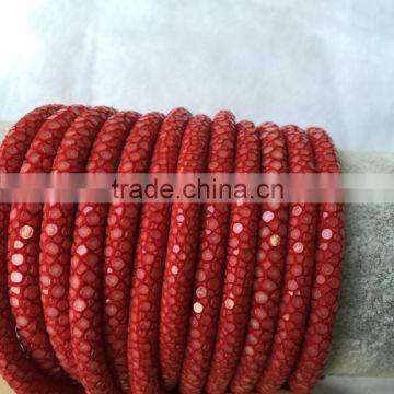 Genuine Purple Green Orange Blue Black Stingray Leather Bracelet Stingray Jewelry Cord for Gift photo-4