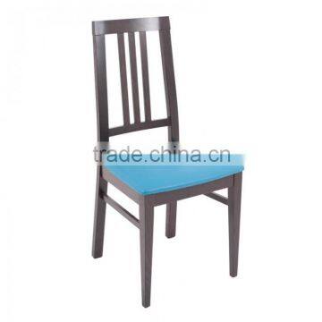 Wooden blue cushion restaurant chair for sale XY4226