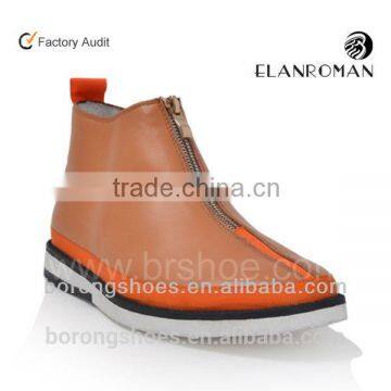 Factory sale soft sole leather boots for men